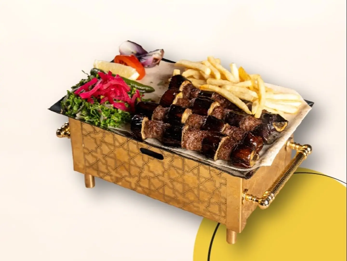 صحن كباب باذنجان