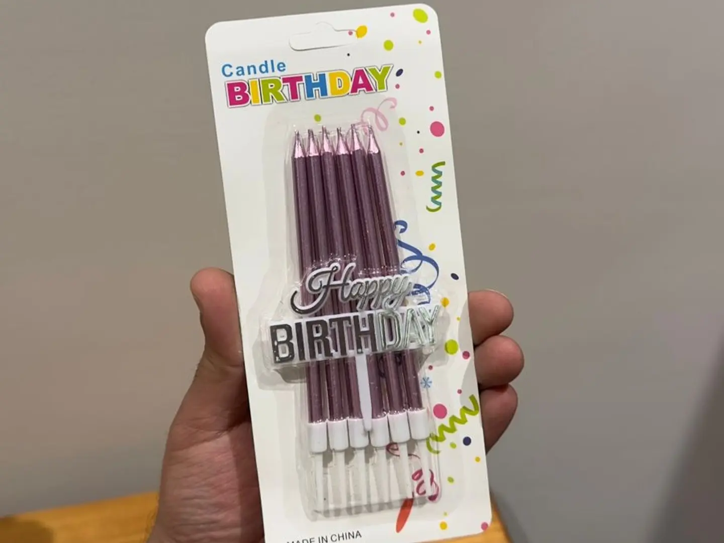 Pink Birthday Candles