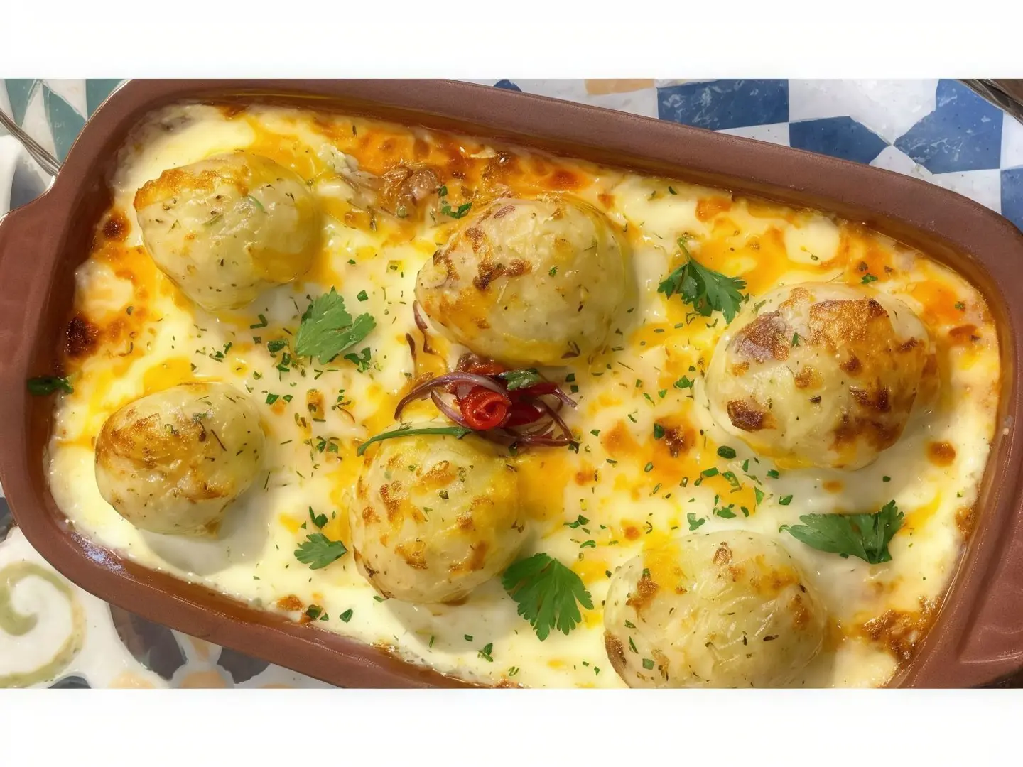 فخارة بطاطس مع الدجاج