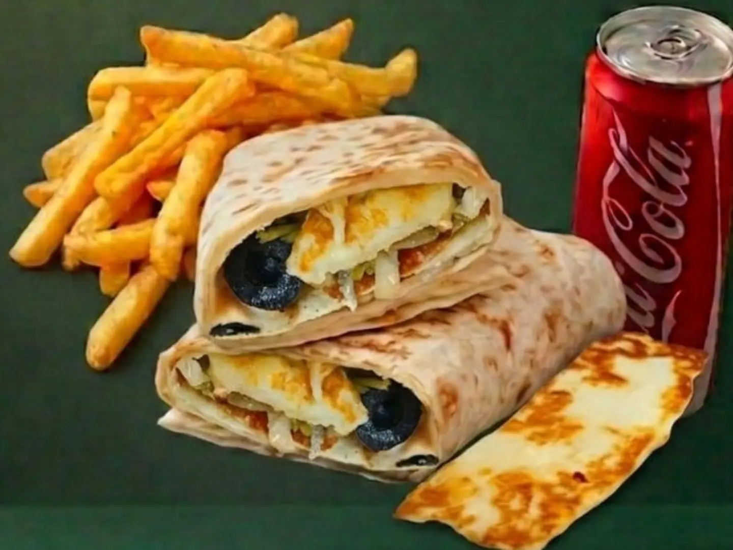 Grilled Halloumi Cheese Sandwich Meal