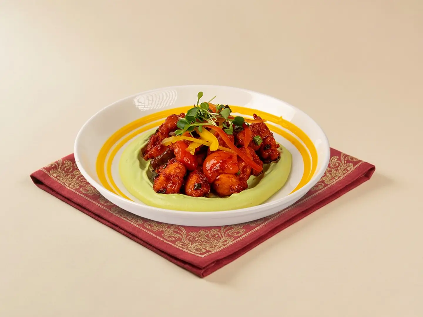 دجاج تشيلي مع حمص الكزبرة