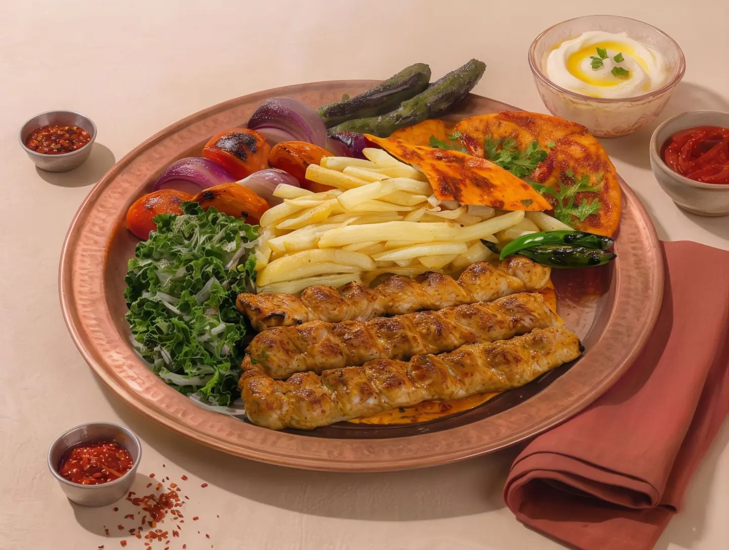 صحن كباب دجاج
