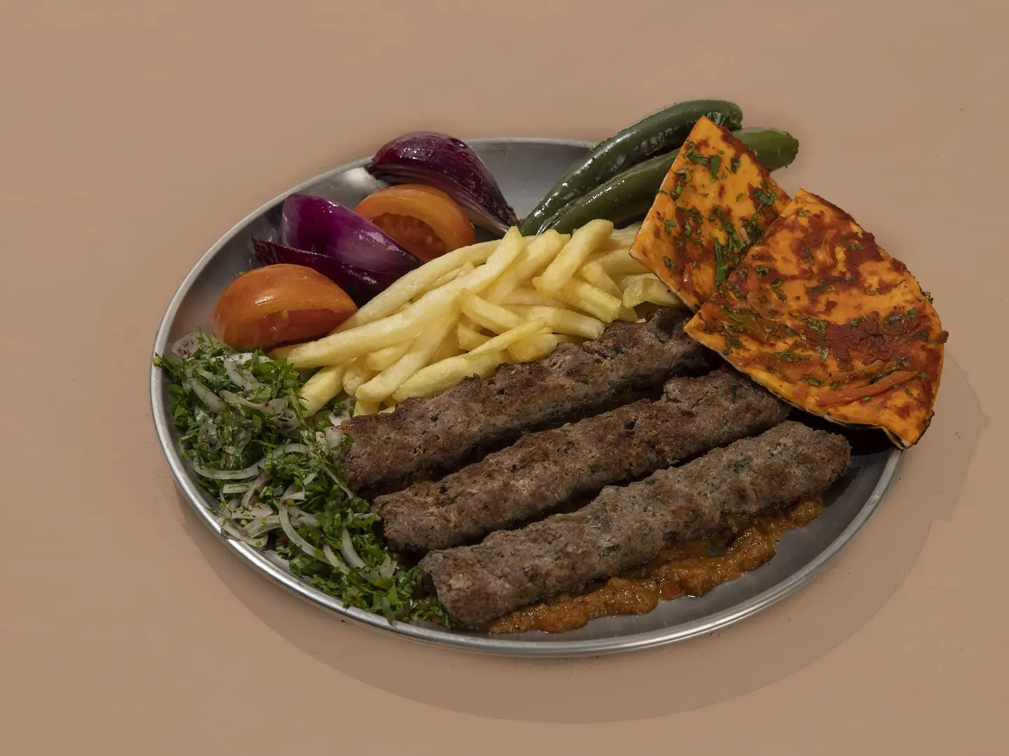 Camel Khashkhash Kebab Platter