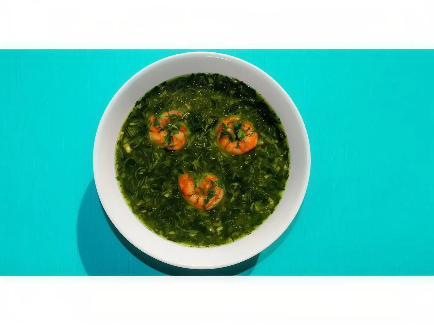 شوربة ملوخية بالجمبري