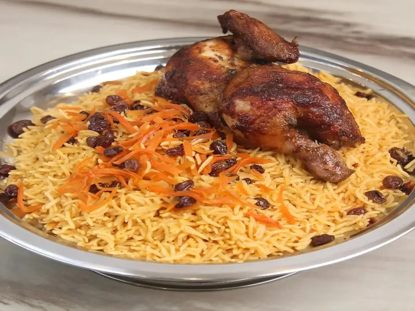 شواية مع أرز كامل