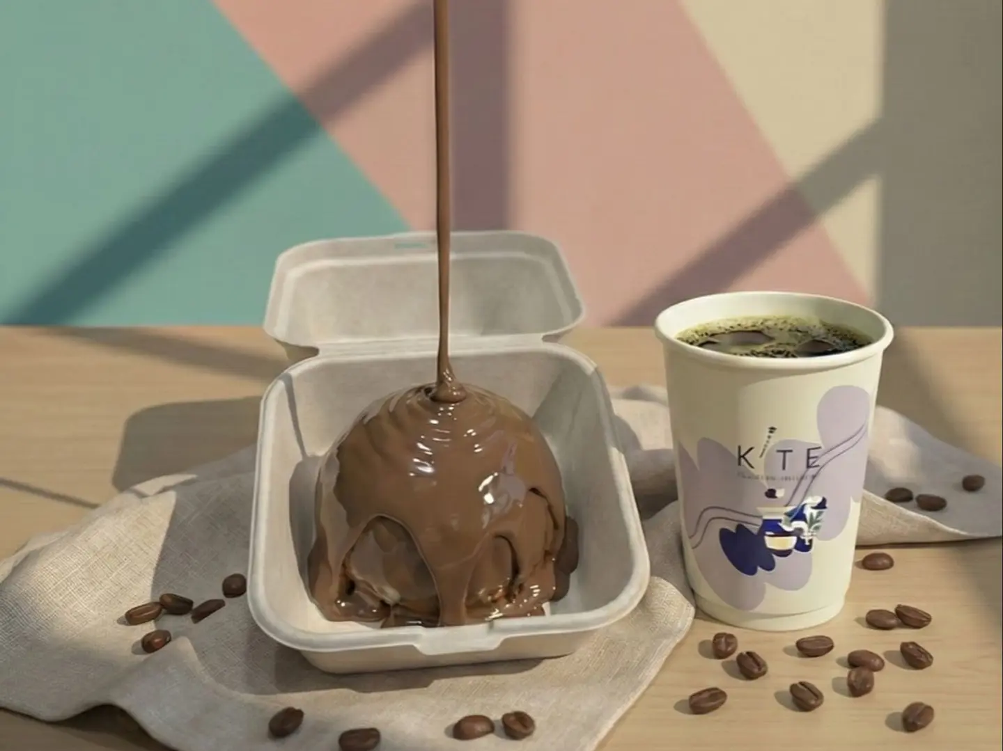 كيكة كايت مع قهوة