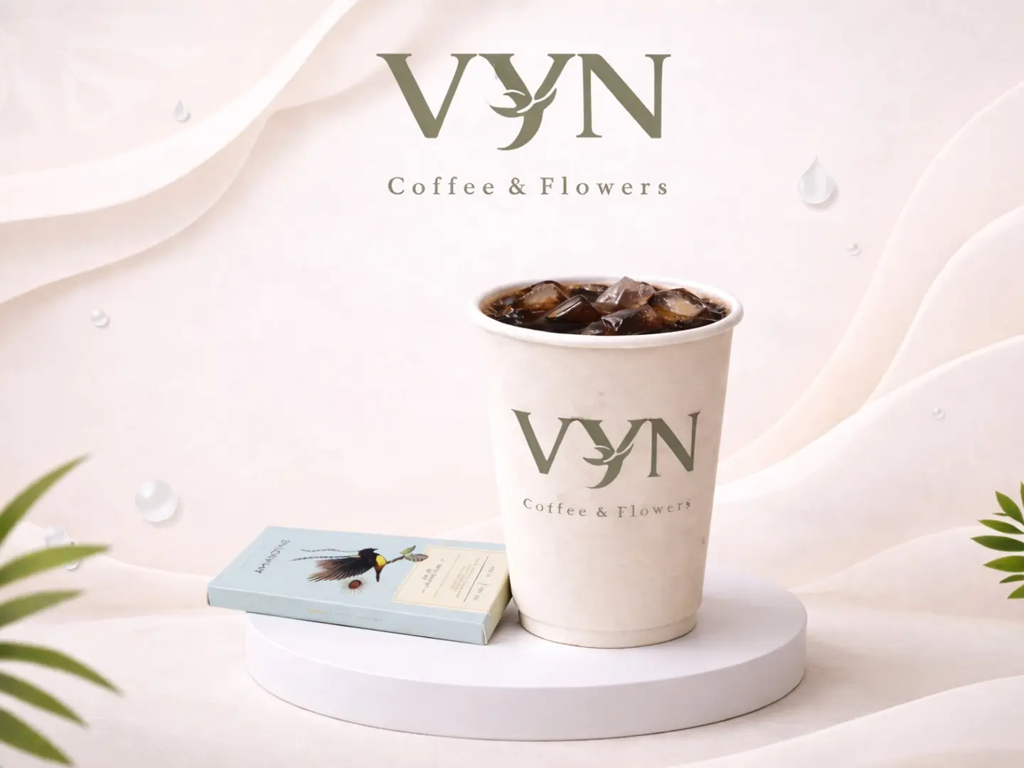 قهوة مع بار شوكلاتة من انوش