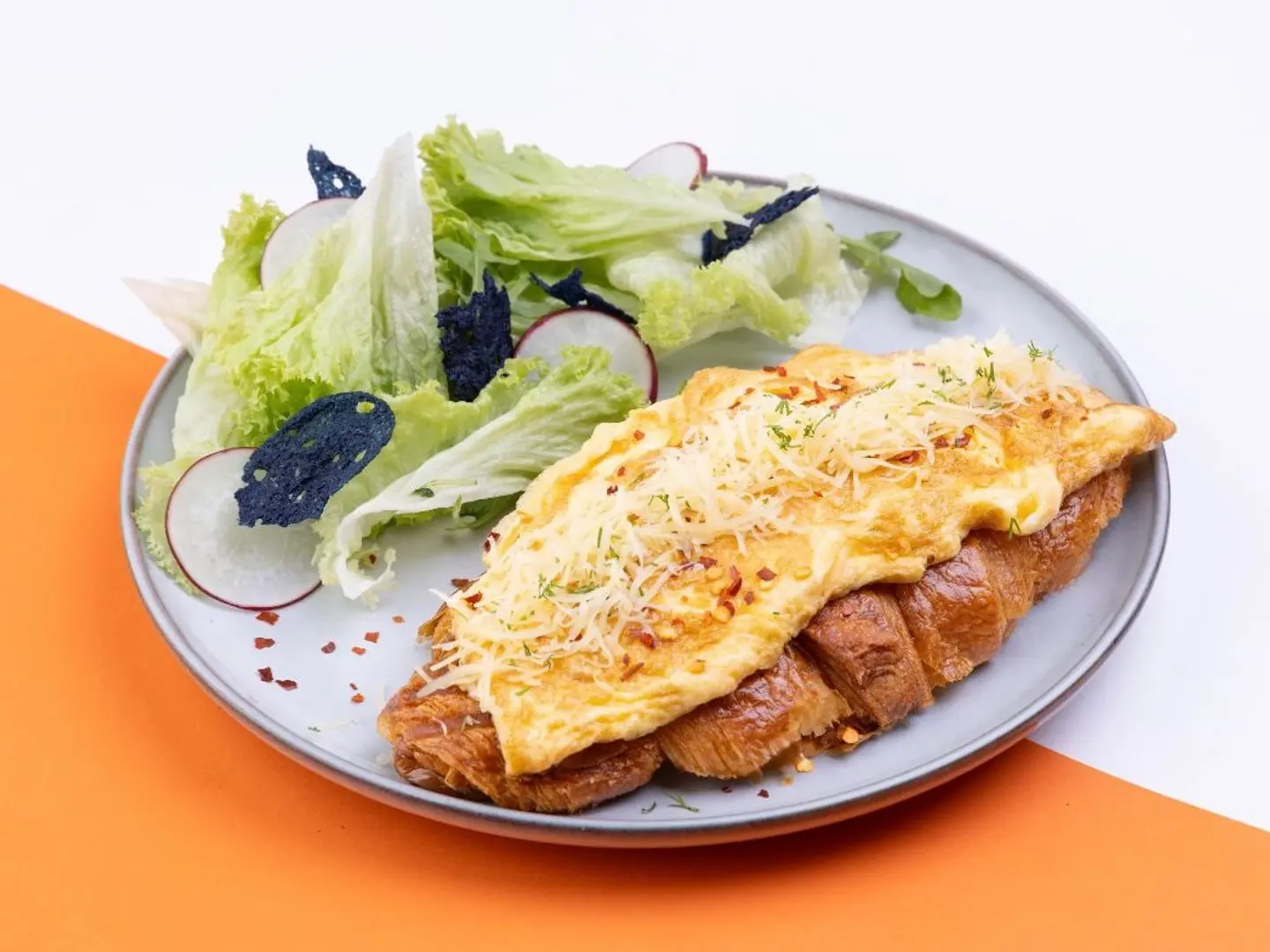 Egg Croissant Omelette