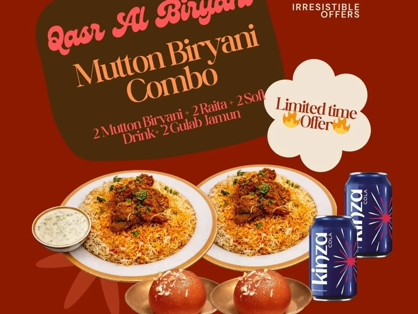 كومبو برياني لحم الضأن العائلي