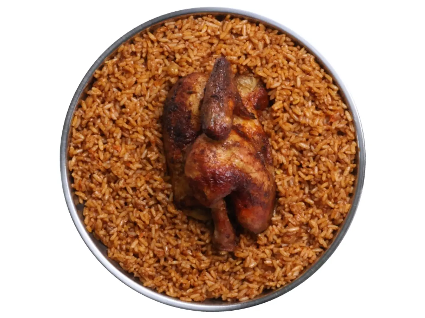 نصف حبة شواية مع ارز احمر امريكي