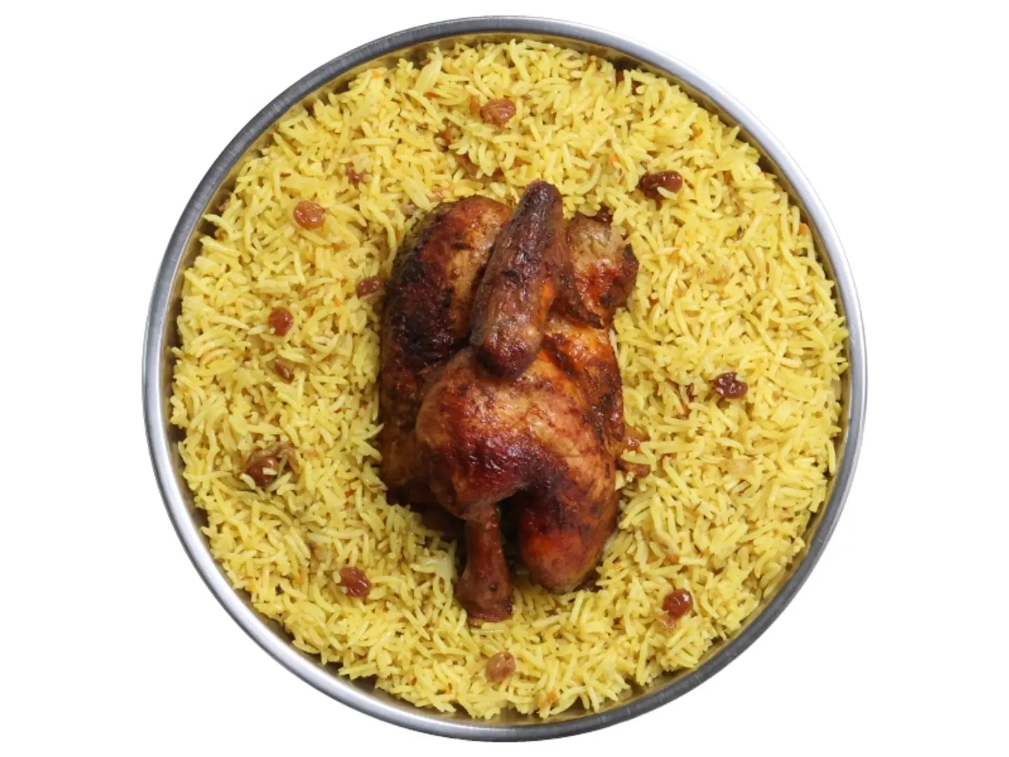 نصف حبة شواية مع ارز اصفر