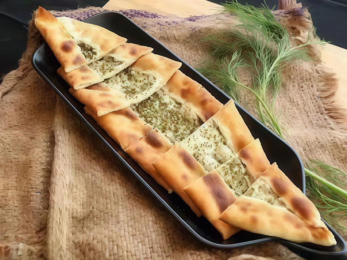 Zaatar Labneh Pie
