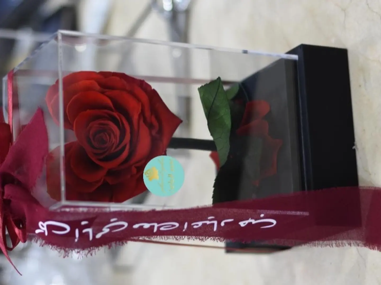 وردة دائمة شكل قلب 2