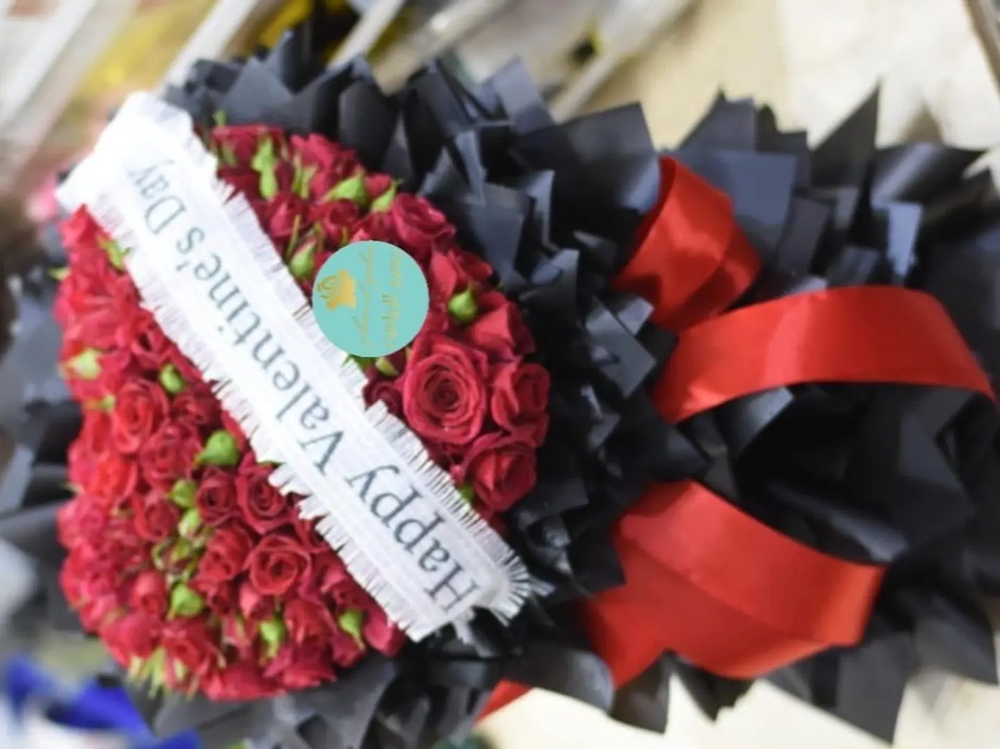 بوكية شكل قلب بيبي روز