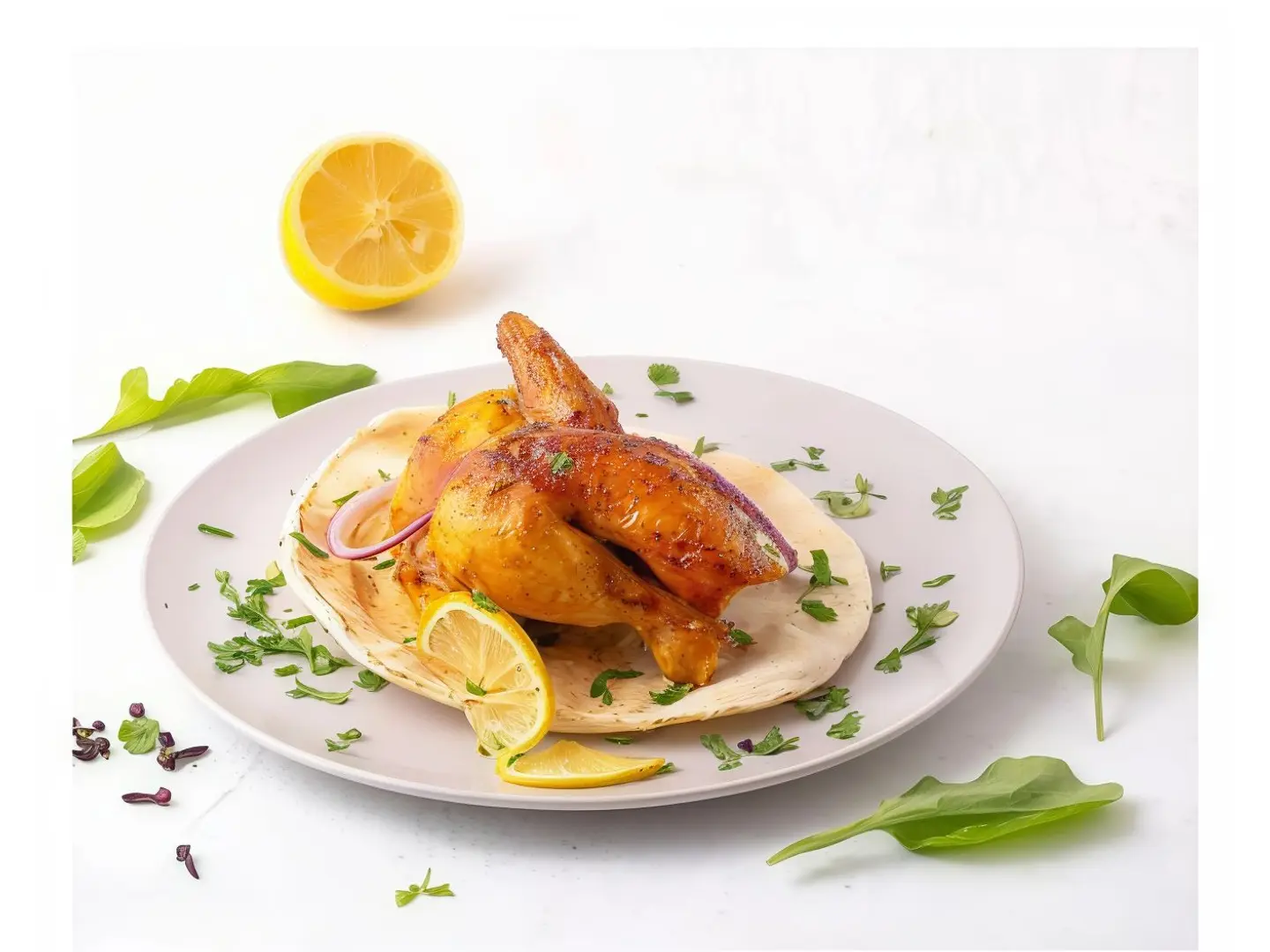 Half Roasted Chicken Without Rice