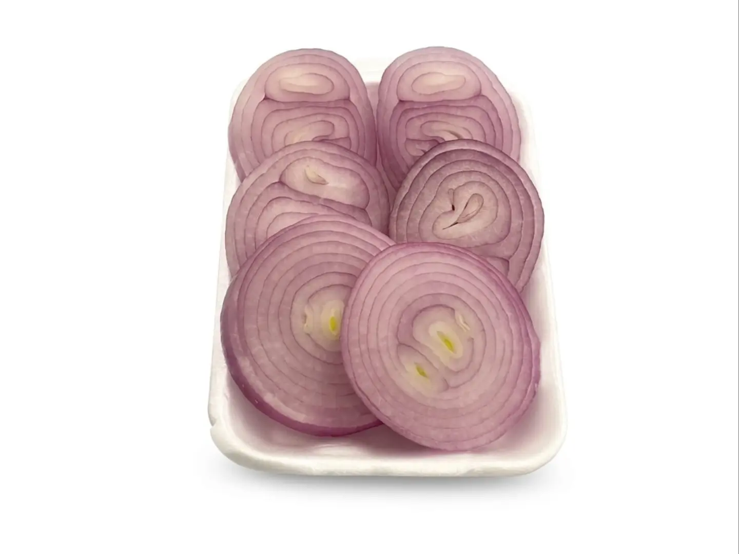 بصل احمر حلقات صحن