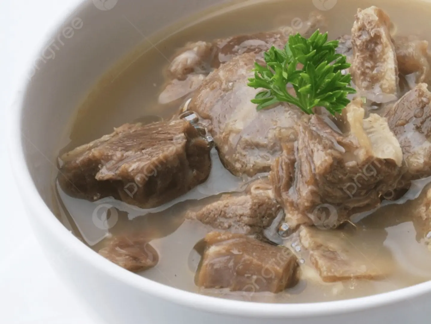 Fresh Local Meat Meal With Broth