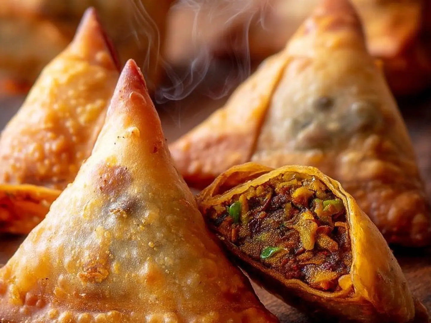 7 حبات من السمبوسه لحم