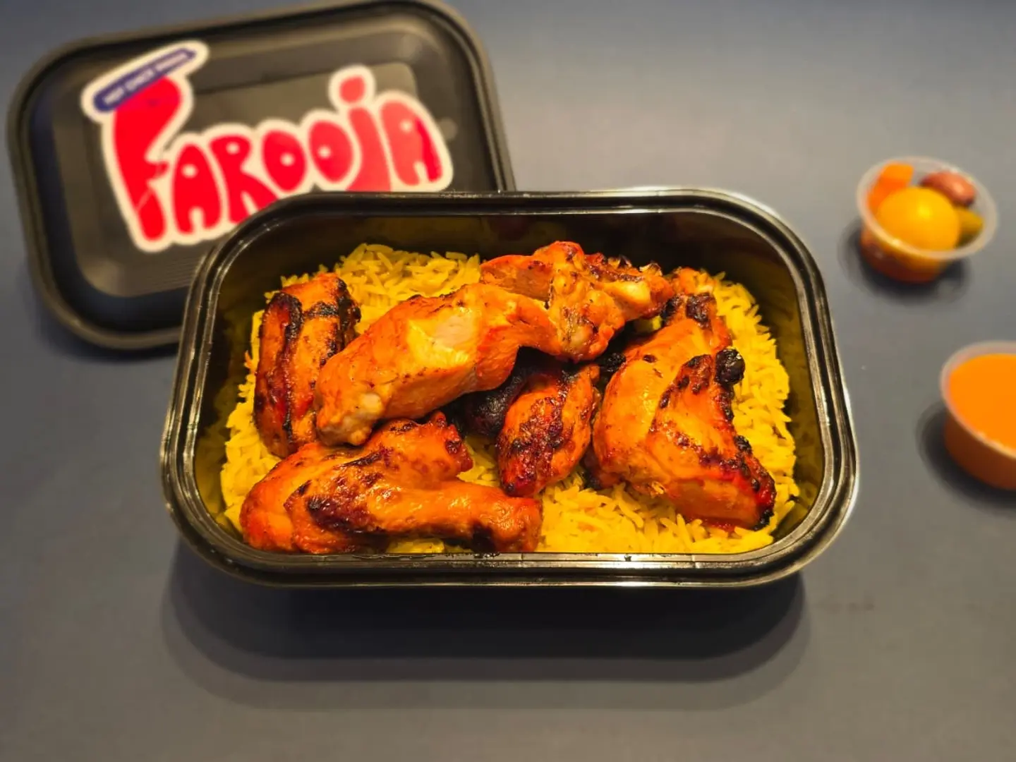 Half Grilled Charcoal Chicken Spicy With Rice