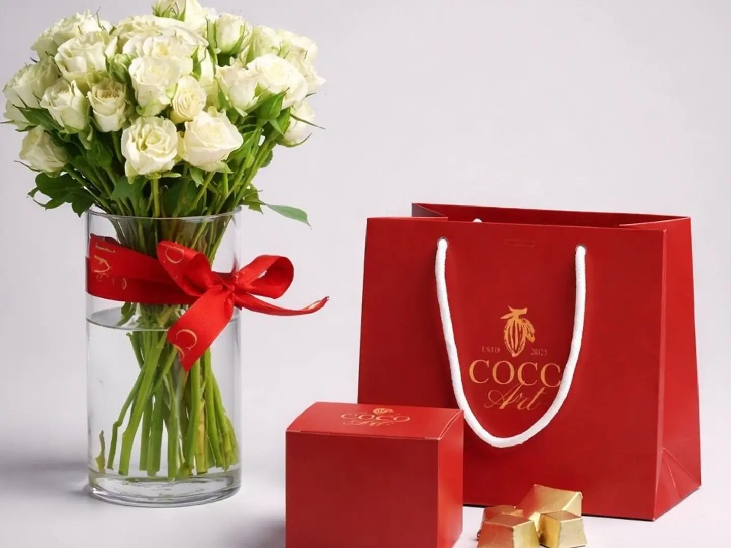 Chocolate Box With White