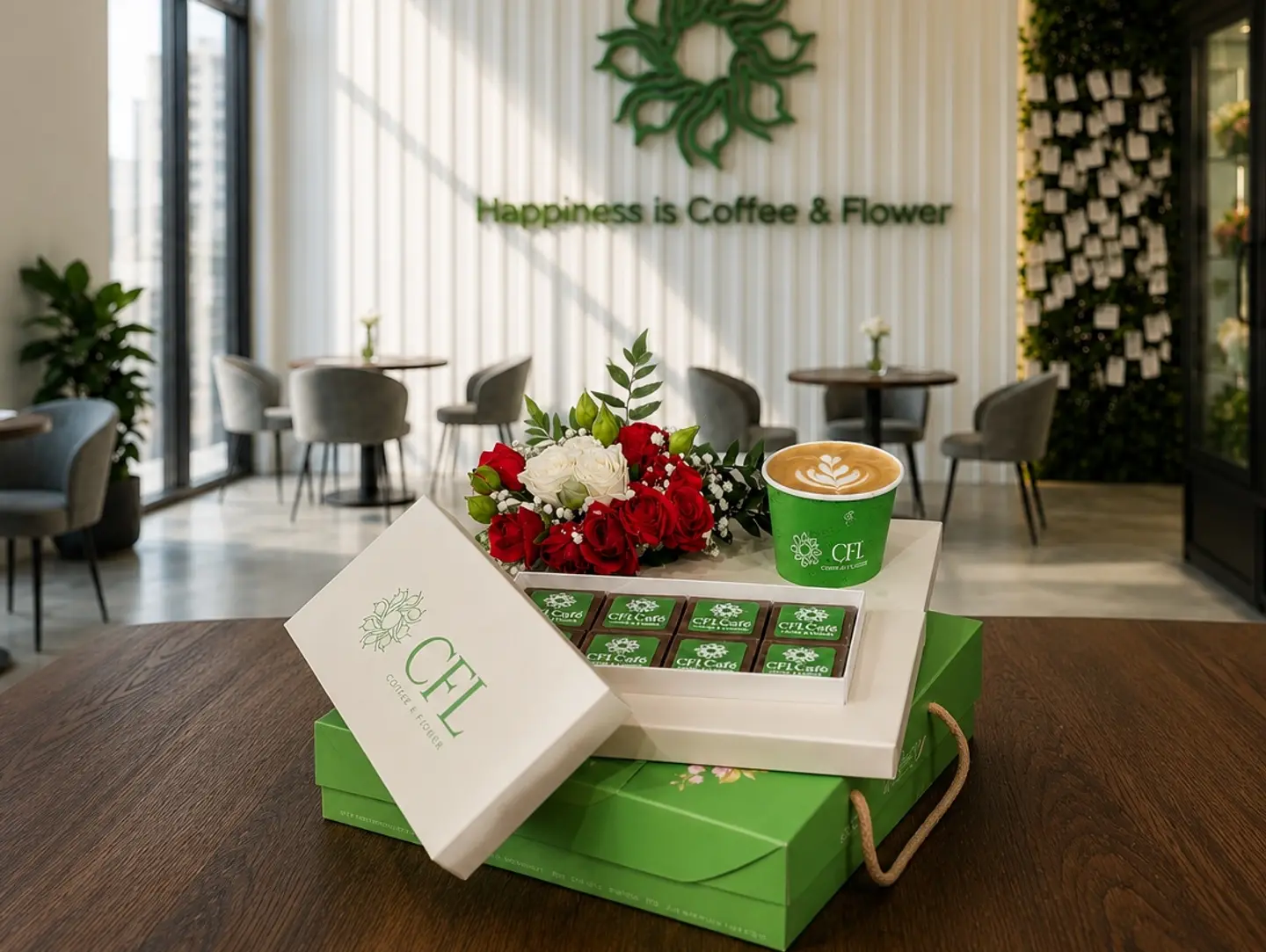 Luxury Box Roses Chocolate Drink