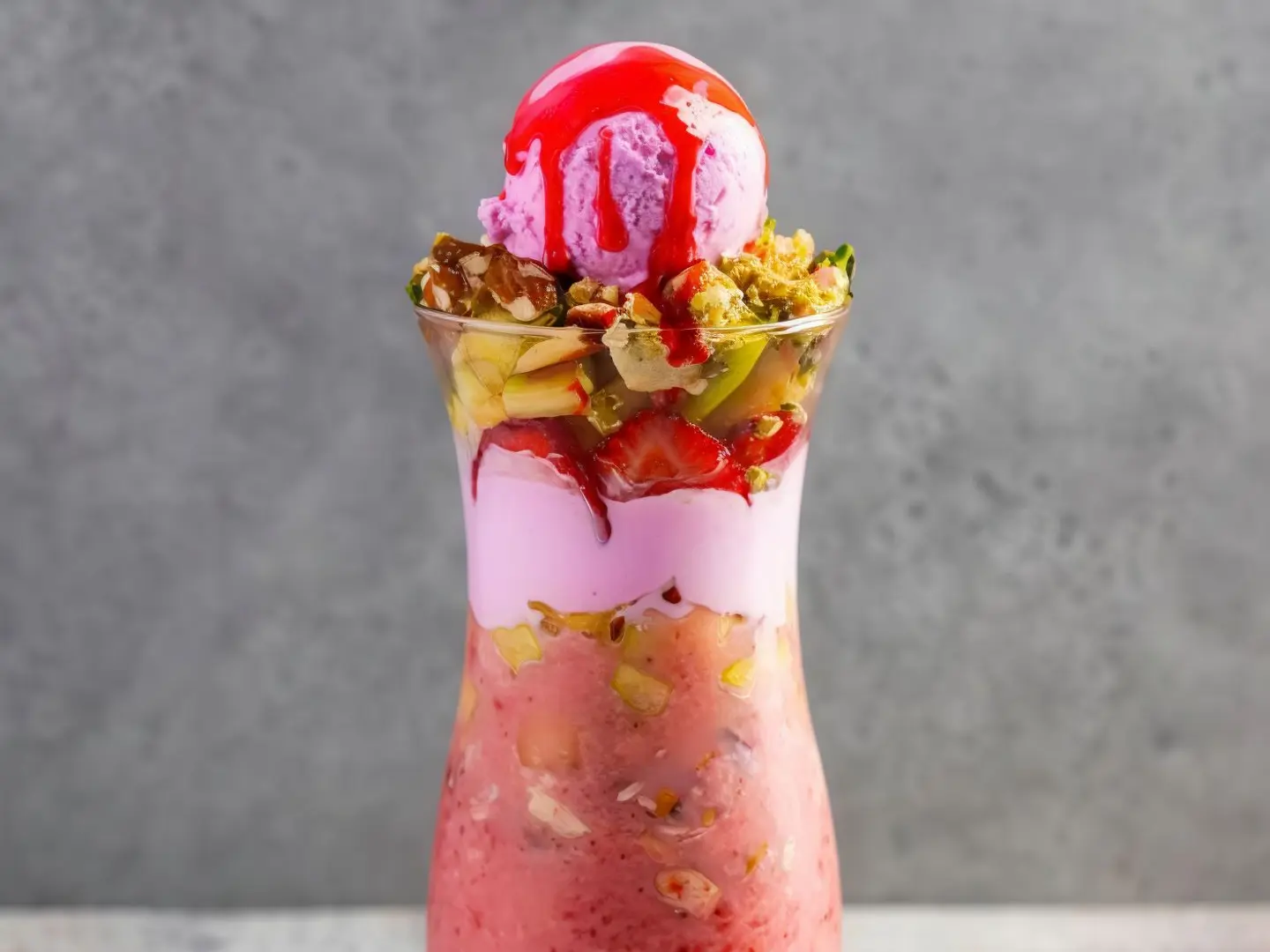 آيس كريم الفراولة