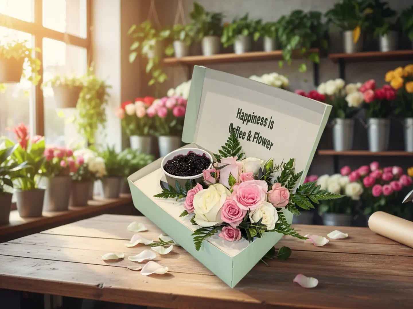 بوكس السعادة بالورد والحلا - الحجم الوسط