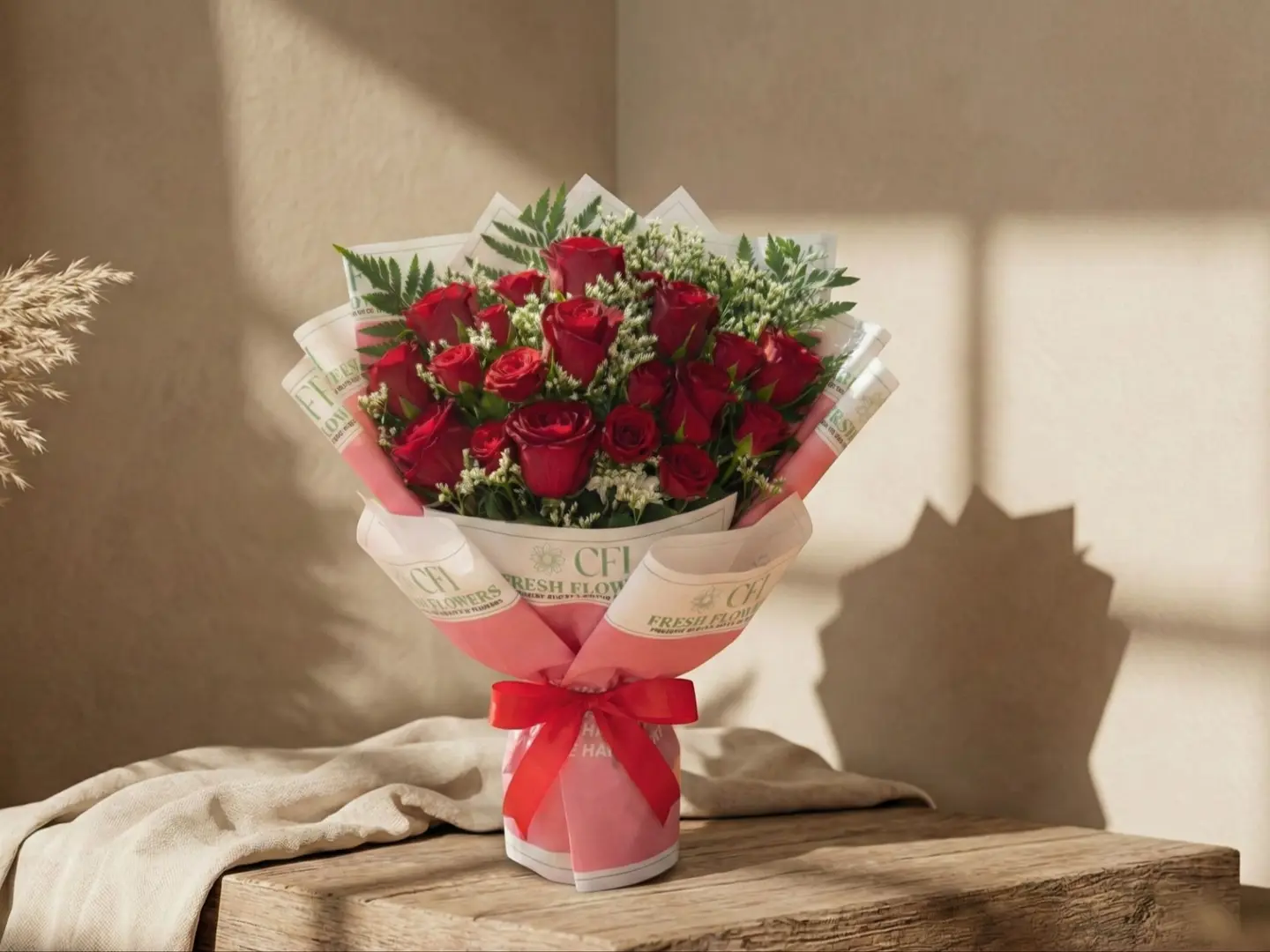 بوكيه يدوي يوم الحب