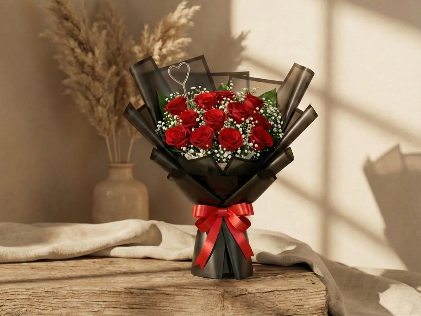 بوكيه يوم الحب المتألق