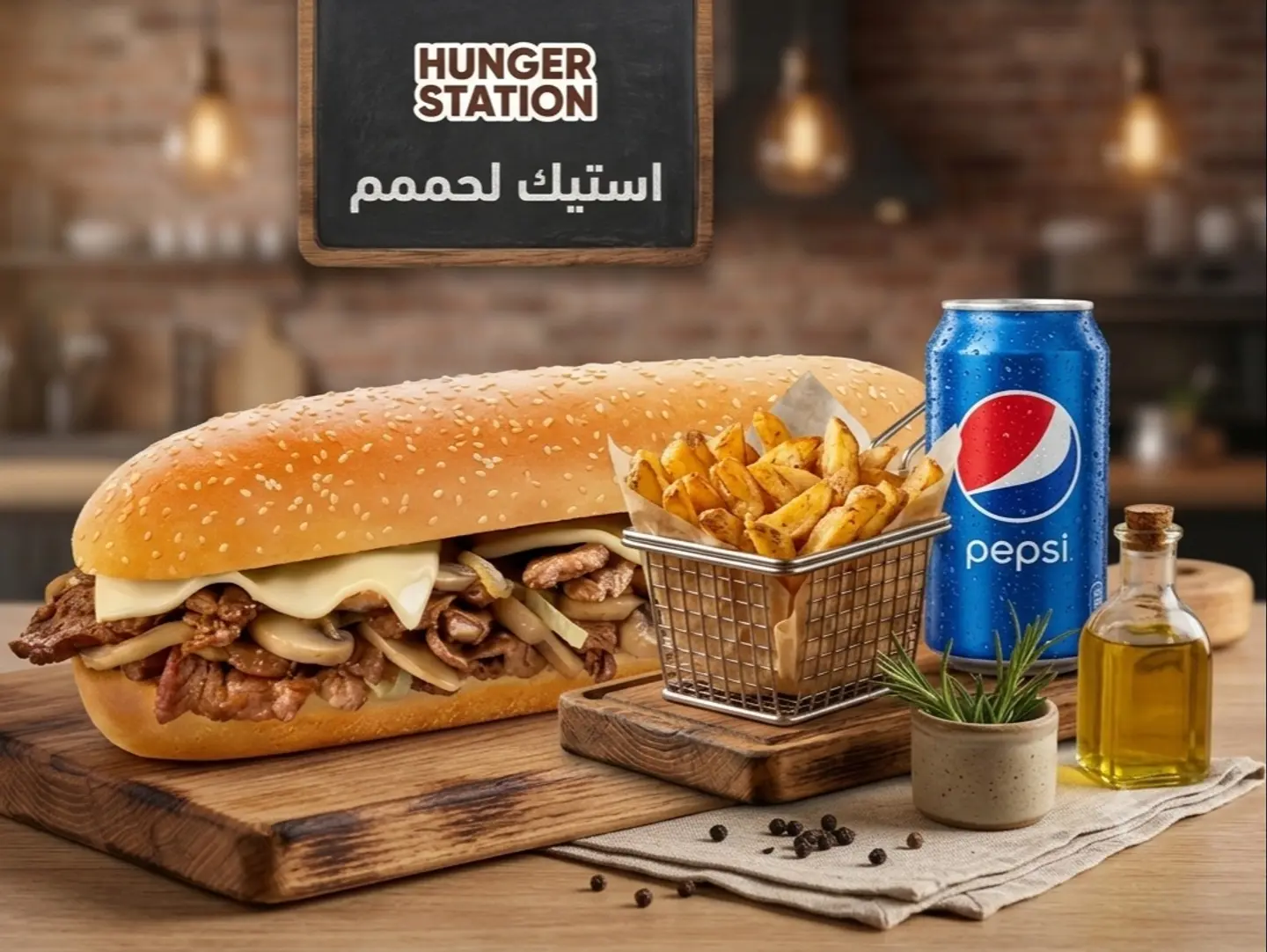 استيك لحم وجبه