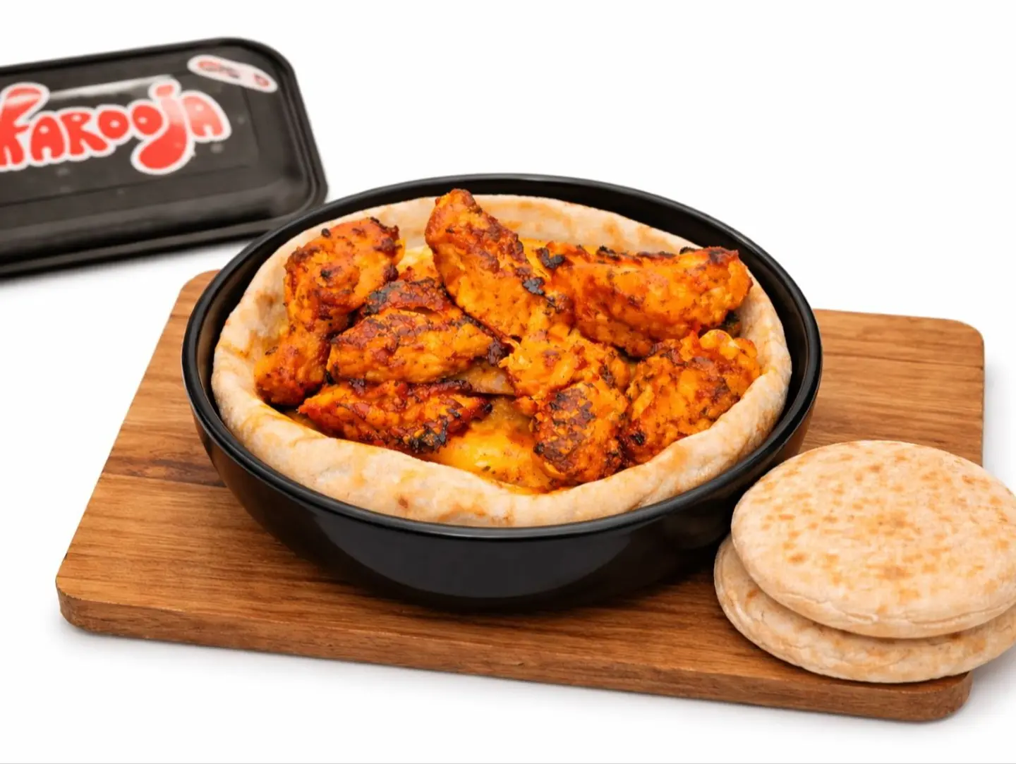 Charcoal Grilled Half Chicken With Bread