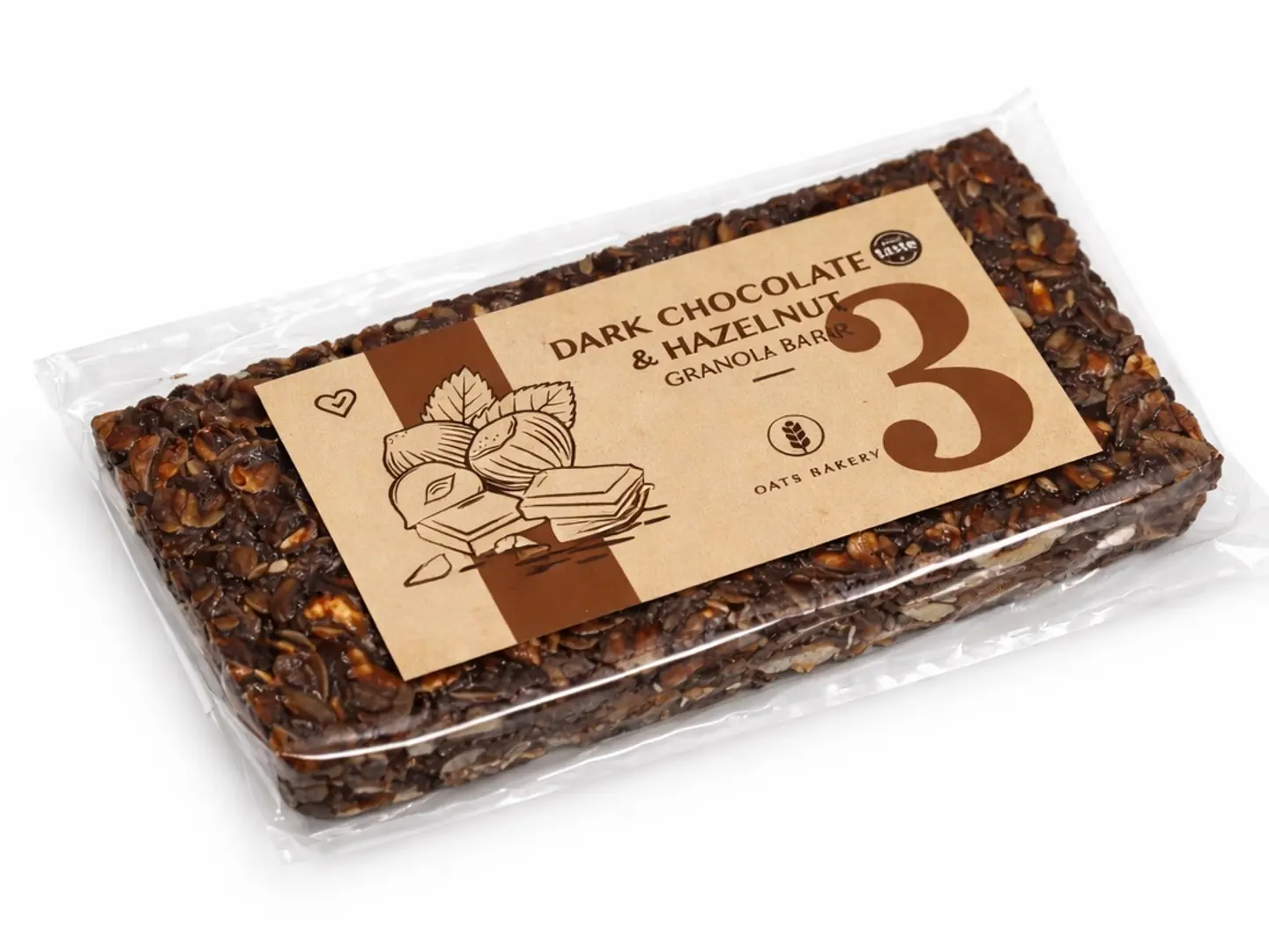 جرانولا شوكولاتة بالبندق