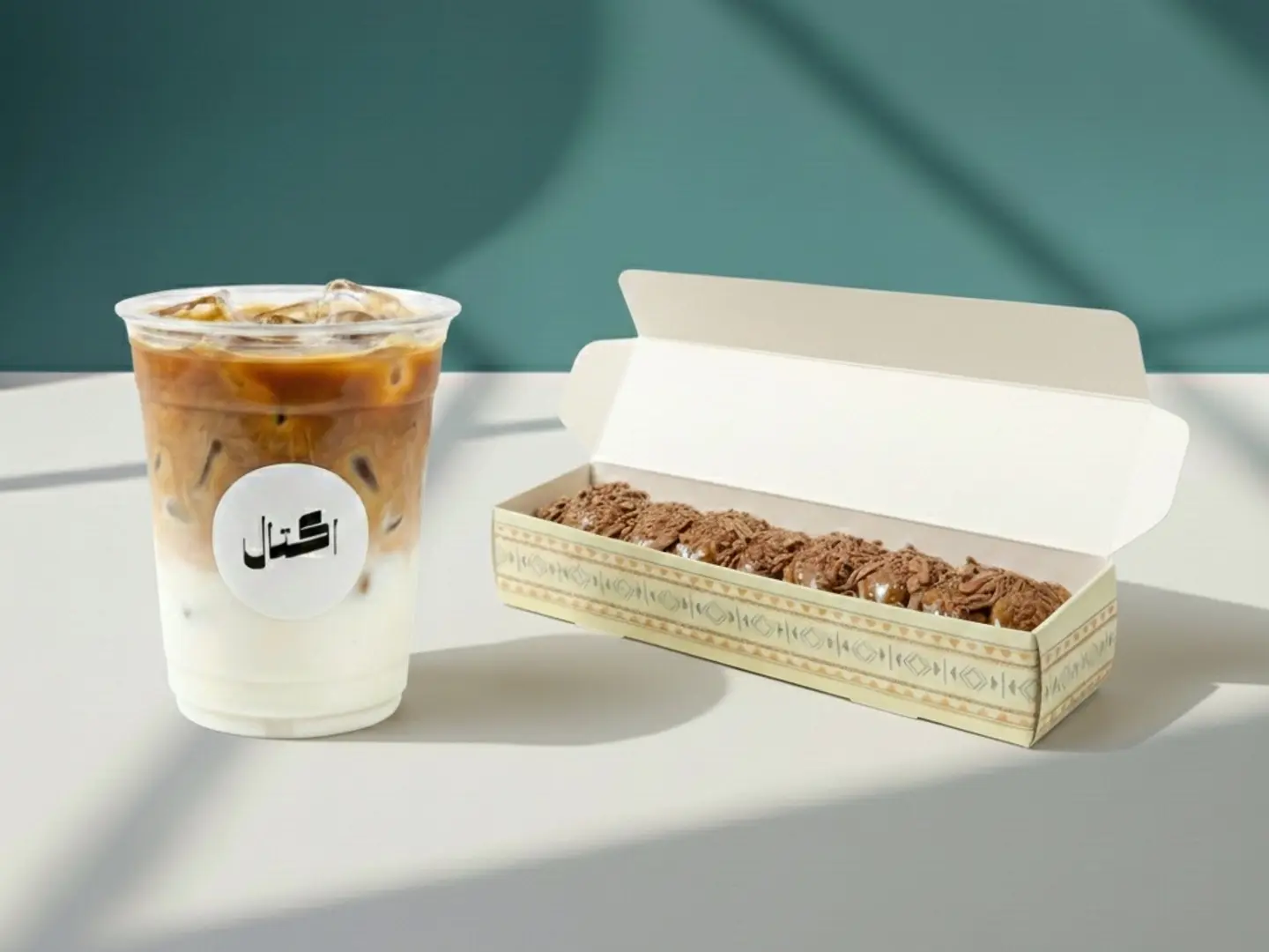 Iced Spanish Latte + Mini Pancakes