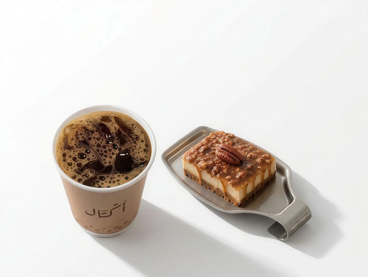 Todays Coffee Large + Pecan Cheesecake