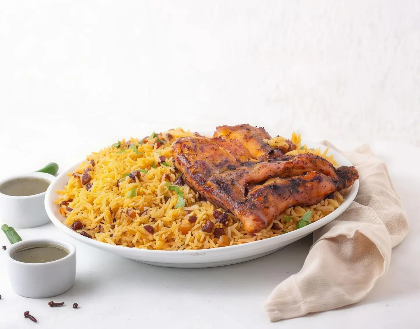 نص فحم مع الرز