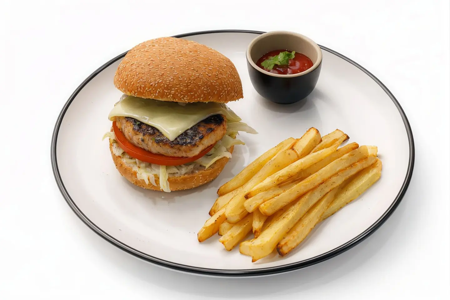 برجر دجاج مشوي