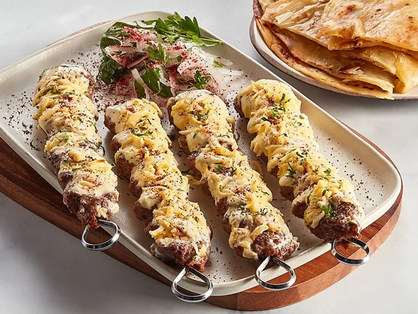 Meat And Cheese Kebab