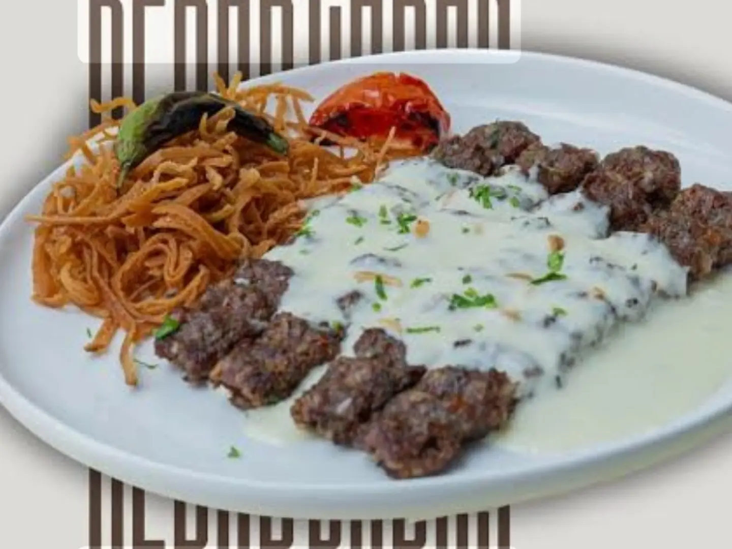 Meat Kebab With Yogurt Sauce