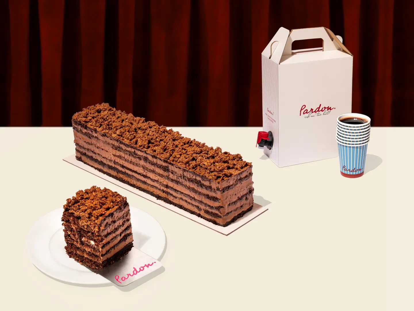 قهوة باردون مع كيكة تشوكلت ليرززز