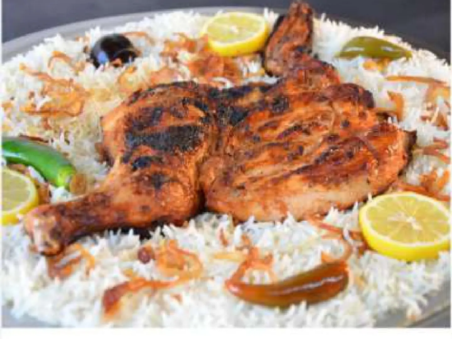 Half Charcoal Grilled Chicken With Rice