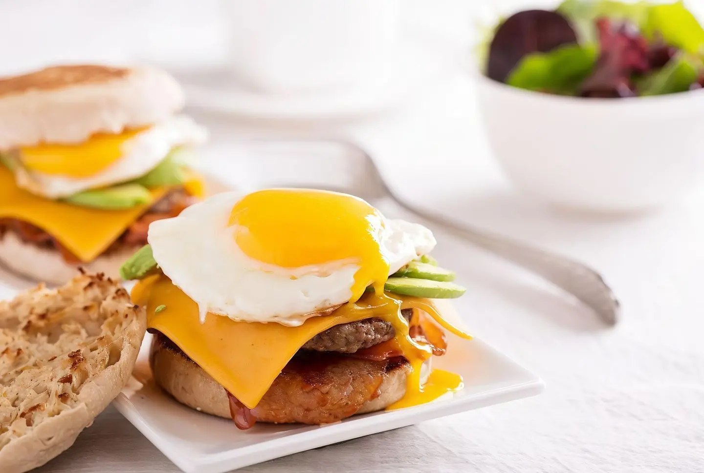 Classic Beef Burger With Egg - Sandwich