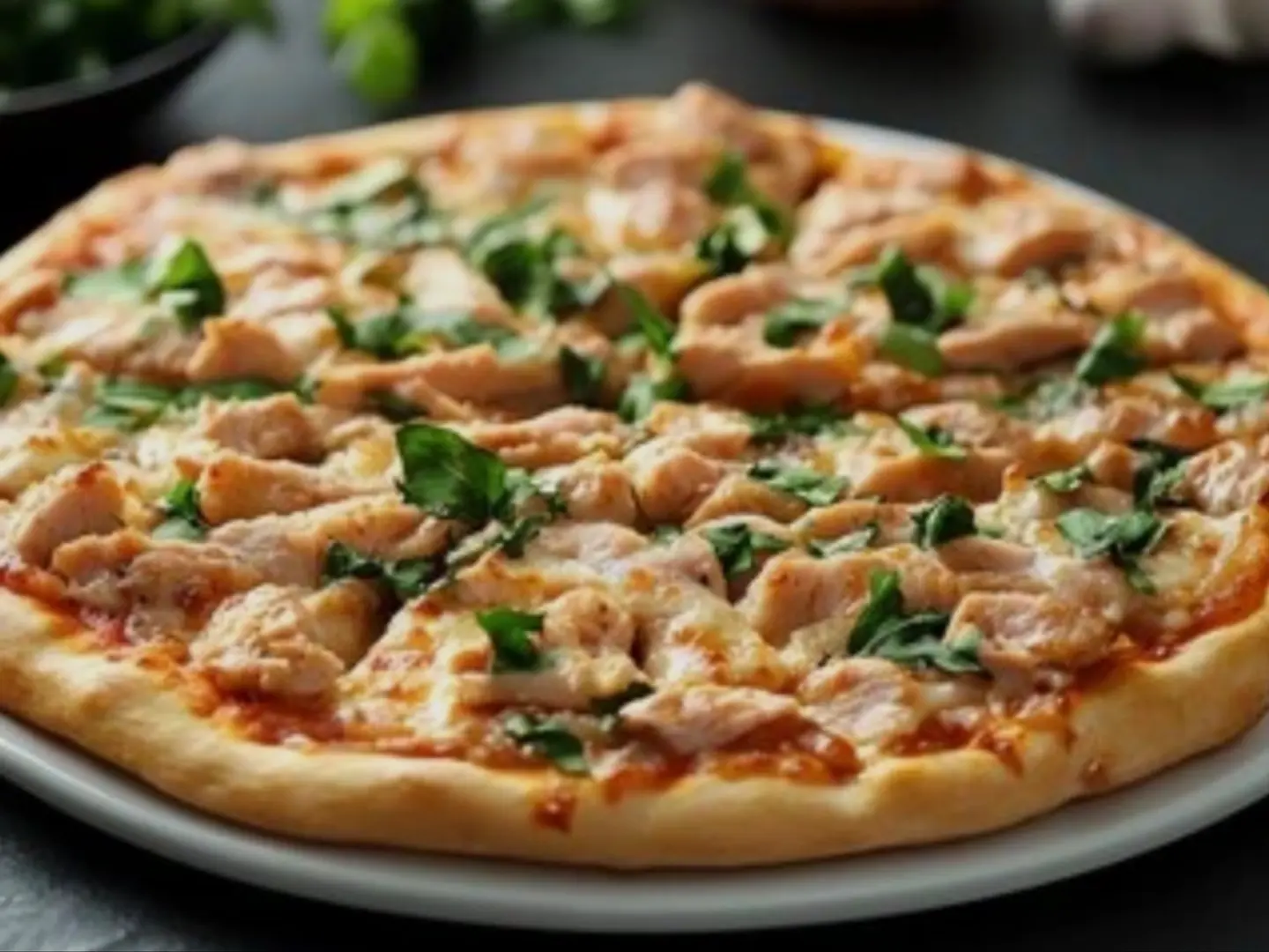 بيتزا دجاج وسط