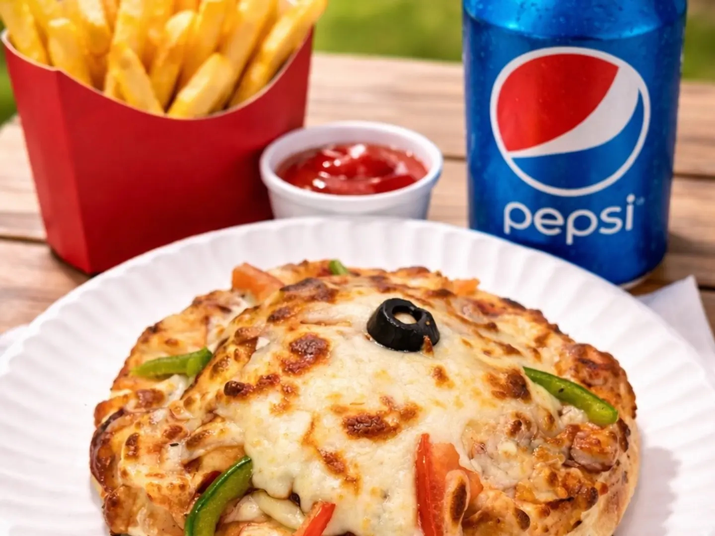 بيتزا برجر لحم وجبه