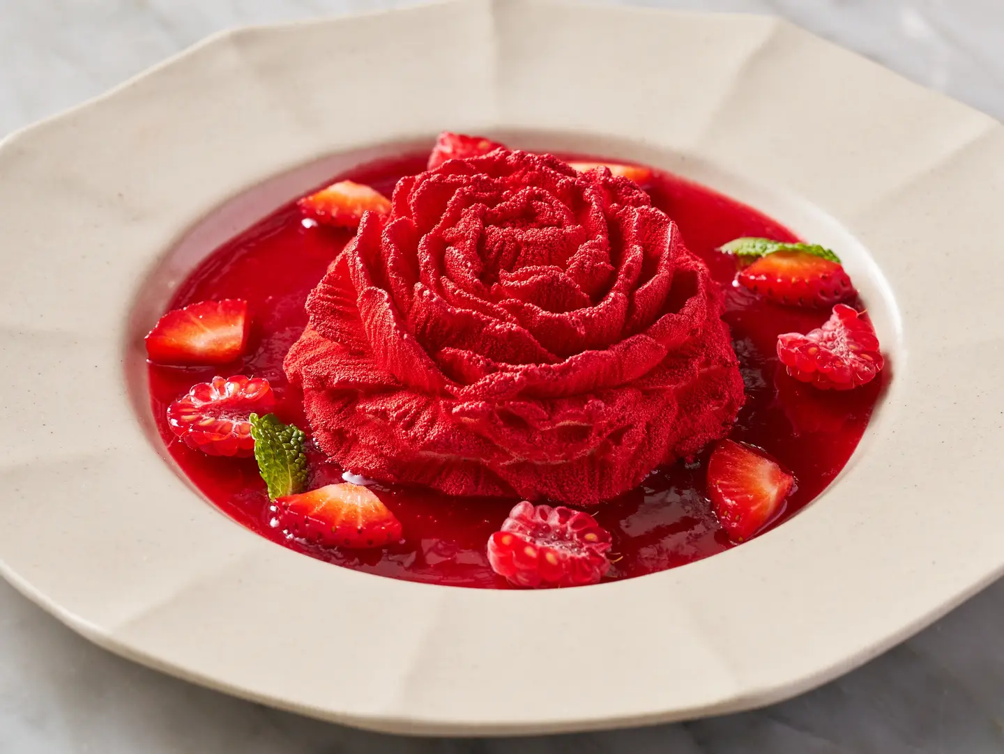 Gâteau Rose Et Fraise