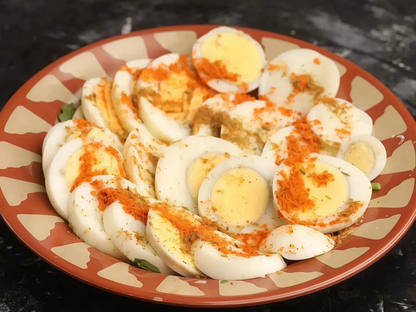صحن بيض مسلوق