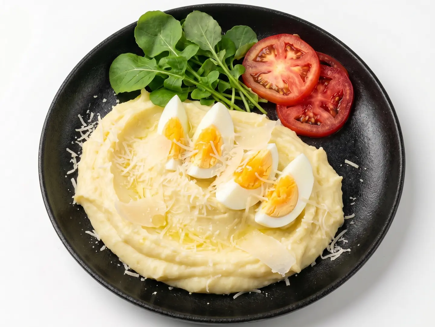 Parmesan Mashed Potatoes With Boiled Egg