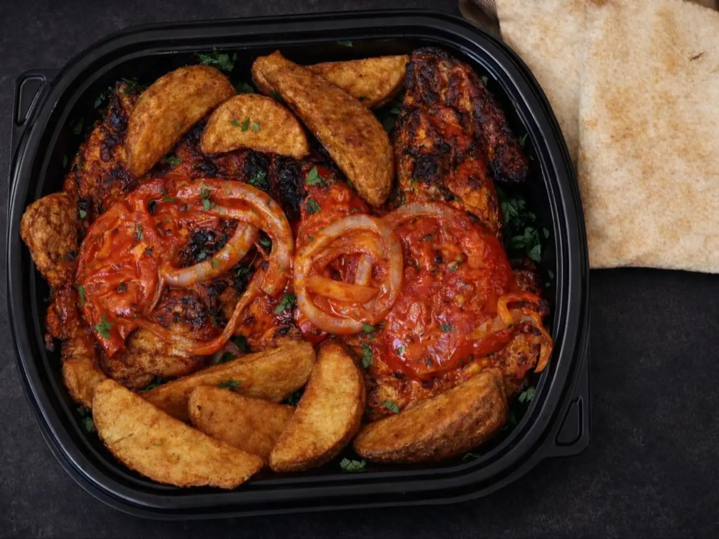 نصف فروج بلدي مشوي