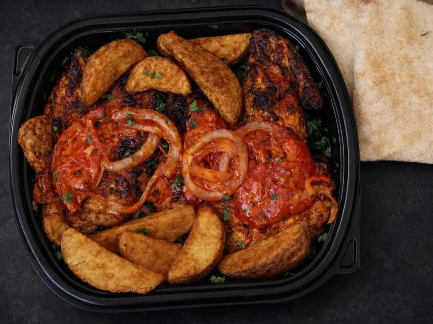 نصف فروج بلدي مشوي