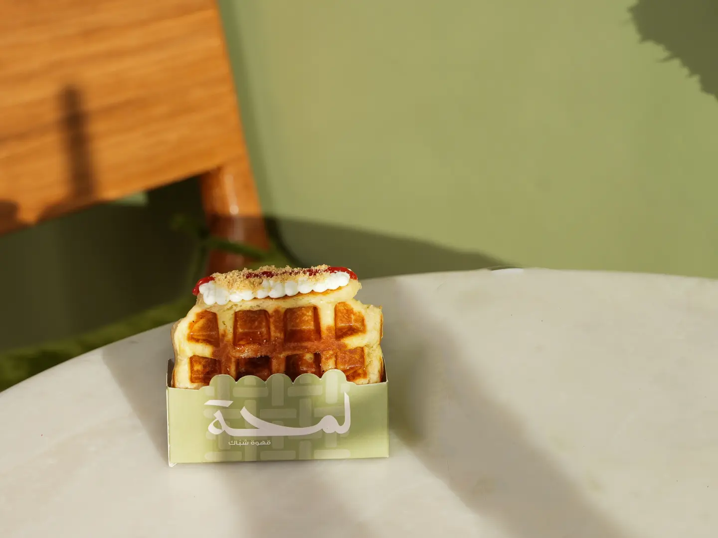 وافل بلجيكي (تشيز كيك)