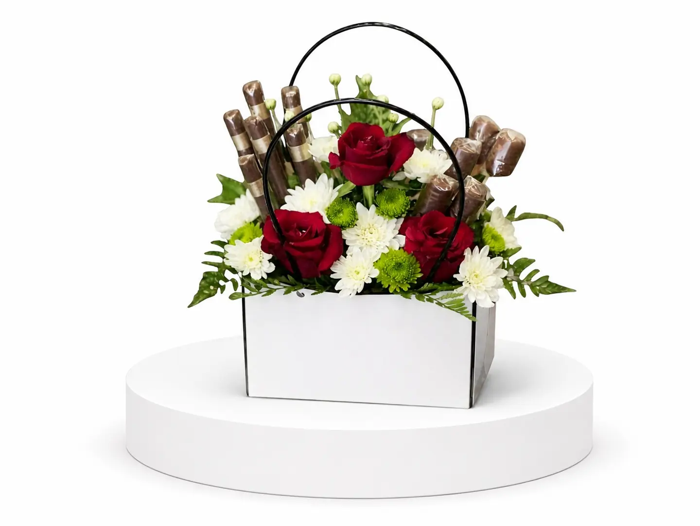 Belgian Chocolate And Red Roses